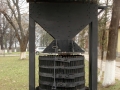 Ancient wine making equipment in compound of Elenov Winery