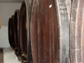 Wine barrel storage at Elenov Winery