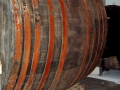 Wine barrel storage at Elenov Winery