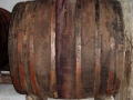 Wine barrel storage at Elenov Winery