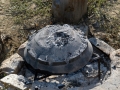 Vrshnik with coals on top and Turli Tava cooking inside