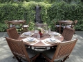 Outdoor seating at the Hunter's Lodge Restaurant at Kamnik Outdoor seating at the Hunter's Lodge Restaurant at Kamnik
