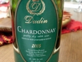 Bottle of Chardonnay at wine tasting room in Dudin Winery