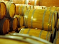 Wine barrel storage at Popov Winery