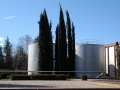 Stainless steel tanks at Tikves Winery