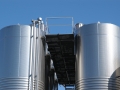 Stainless steel tanks at Tikves Winery
