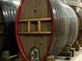 Wine aging in oak barrels at the Tikves Winery