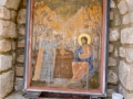 Icon at the water fountain at the Kichevski (Krninski) Monastery in Kichevo