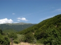 The surrounding environs and mountains of the Church of St. George in Kurbinovo, Macedonia