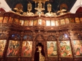 Hand wood-carved iconostasis in Sv Spas Skopje