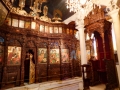 Hand wood-carved iconostasis in Sv Spas Skopje
