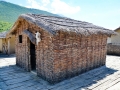 Homes on the Pile Dwelling Settlement at the Bay of the Bones at Plocha Mikov Grad on Lake Ohrid