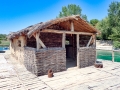 Homes on the Pile Dwelling Settlement at the Bay of the Bones at Plocha Mikov Grad on Lake Ohrid