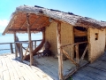 Homes on the Pile Dwelling Settlement at the Bay of the Bones at Plocha Mikov Grad on Lake Ohrid