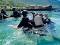 Scuba diving at the Bay of the Bones at Plocha Mikov Grad on Lake Ohrid