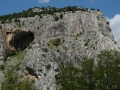 A cave in a rock cliff in Demir Kapija Canyon