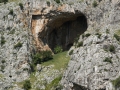 A cave in a rock cliff in Demir Kapija Canyon