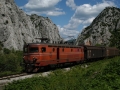 A train chugging along through Demir Kapija canyon