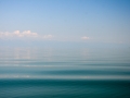 View of Lake Prespa on the way to the island of Golem Grad by boat