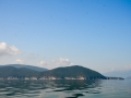 View of Lake Prespa on the way to the island of Golem Grad by boat
