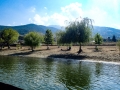 Lake Prespa and the shoreline near Dolni Dupeni
