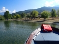 Lake Prespa and the shoreline near Dolni Dupeni