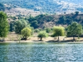 Lake Prespa and the shoreline near Dolni Dupeni
