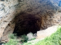 An exterior shot of the Peshna Cave
