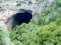 An exterior shot of the Peshna Cave