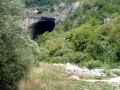 An exterior shot of the Peshna Cave