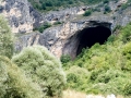 An exterior shot of the Peshna Cave