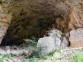 Medieval fortress at the opening of Peshna Cave Medieval fortress at the opening of Peshna Cave
