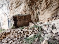 Medieval fortress at the opening of Peshna Cave Medieval fortress at the opening of Peshna Cave