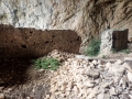 Medieval fortress at the opening of Peshna Cave Medieval fortress at the opening of Peshna Cave