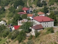 Stone architecture in the mountain village of Galichnik