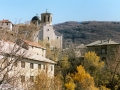Stone architecture in the mountain village of Galichnik